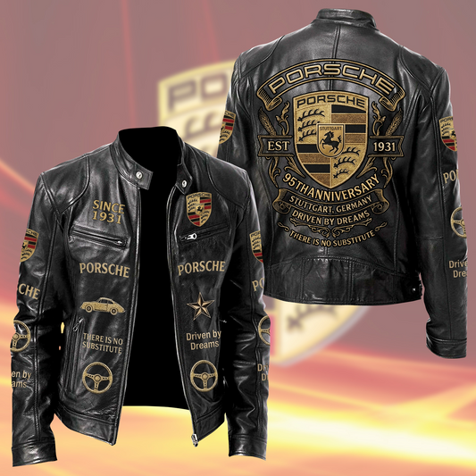 Pors 95th Anniversary Vintage Collar Leather Jacket (1931-2026)