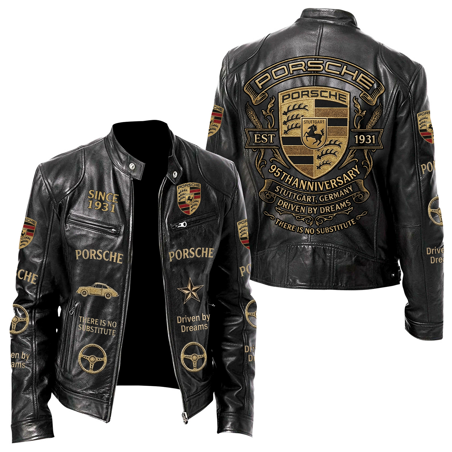 Pors 95th Anniversary Vintage Collar Leather Jacket (1931-2026)
