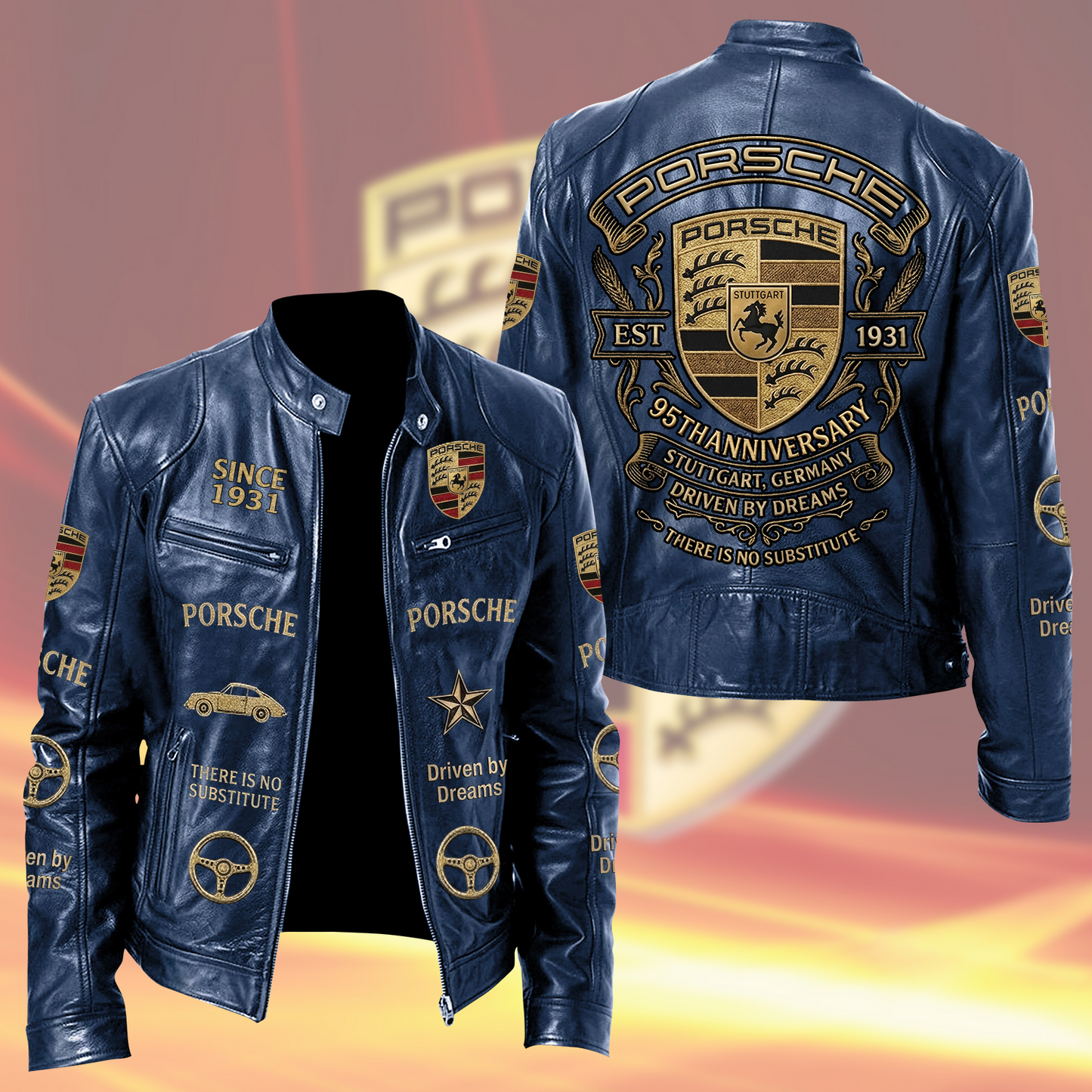 Pors 95th Anniversary Vintage Collar Leather Jacket (1931-2026)