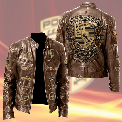 Pors 95th Anniversary Vintage Collar Leather Jacket (1931-2026)