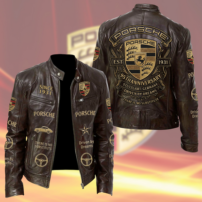 Pors 95th Anniversary Vintage Collar Leather Jacket (1931-2026)