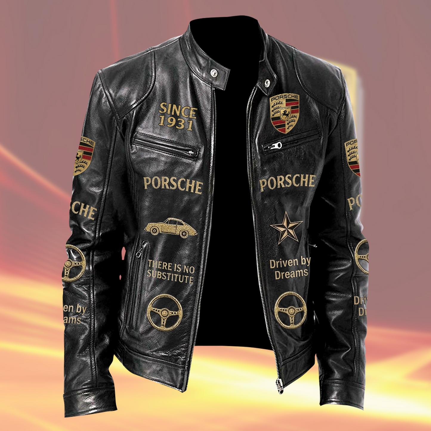 Pors 95th Anniversary Vintage Collar Leather Jacket (1931-2026)