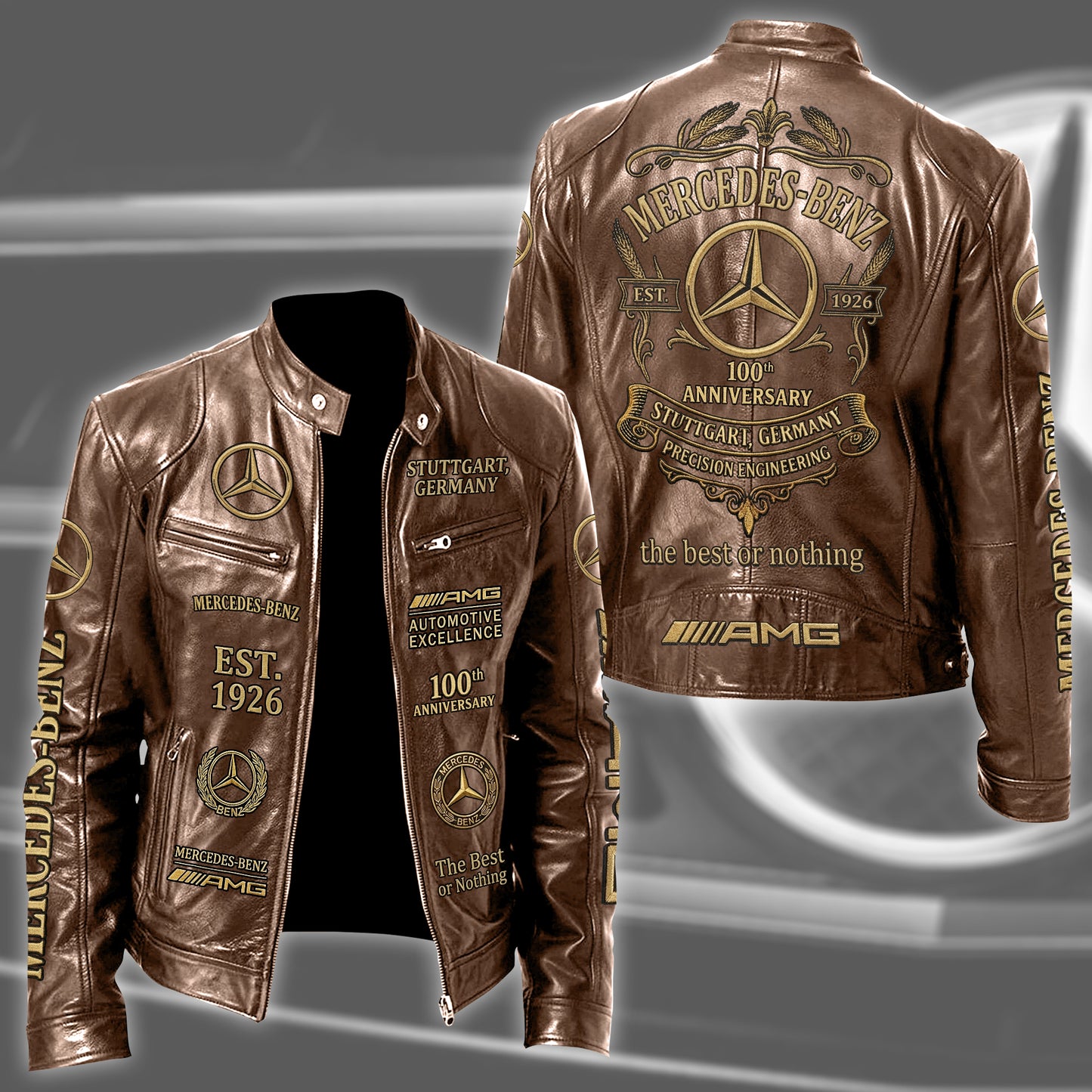 Merc 100th Anniversary Vintage Collar Leather Jacket (1926-2026)