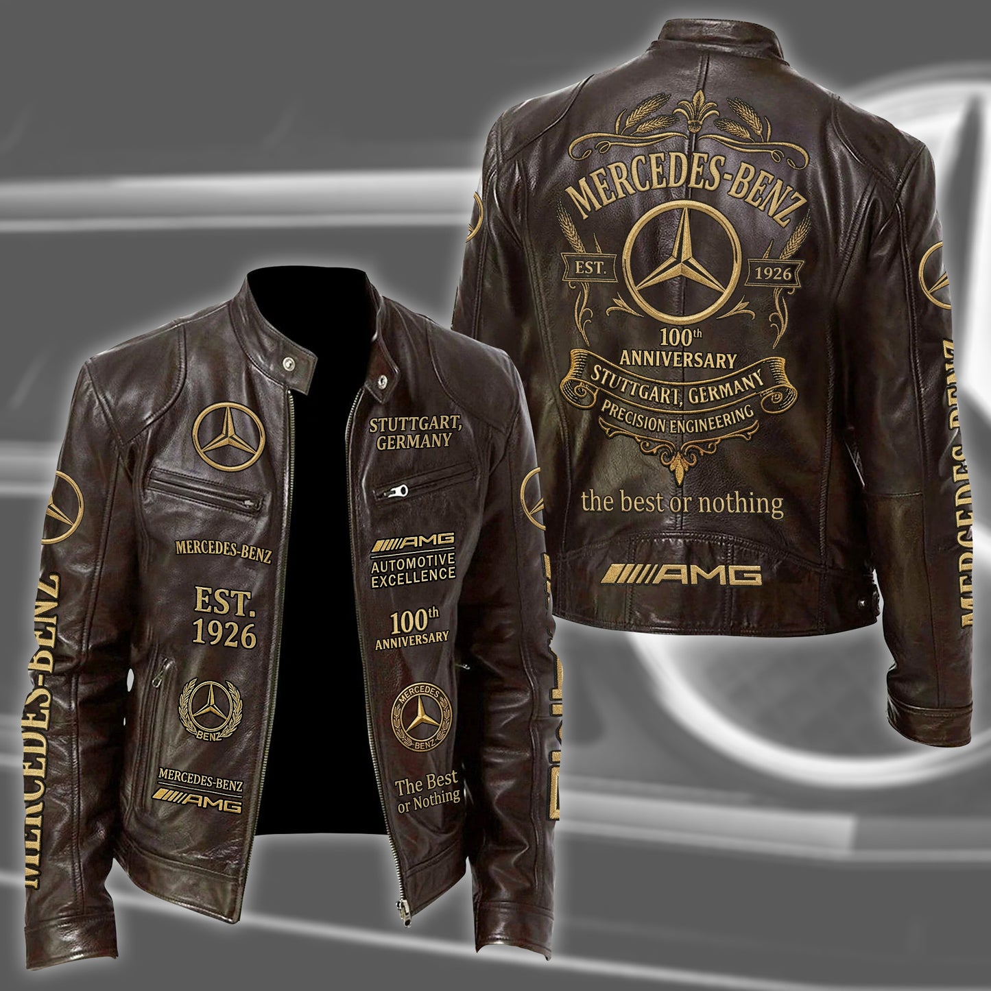 Merc 100th Anniversary Vintage Collar Leather Jacket (1926-2026)
