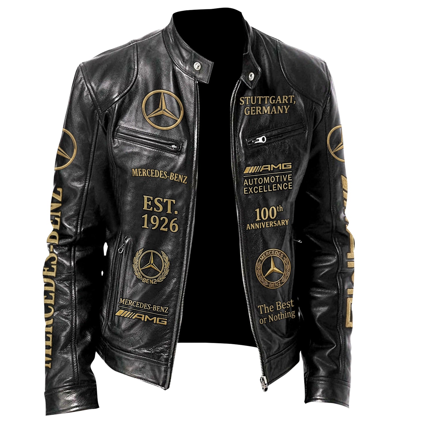 Merc 100th Anniversary Vintage Collar Leather Jacket (1926-2026)