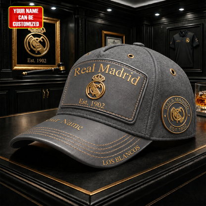 Personalized Real FC Leather Vintage Classic Cap