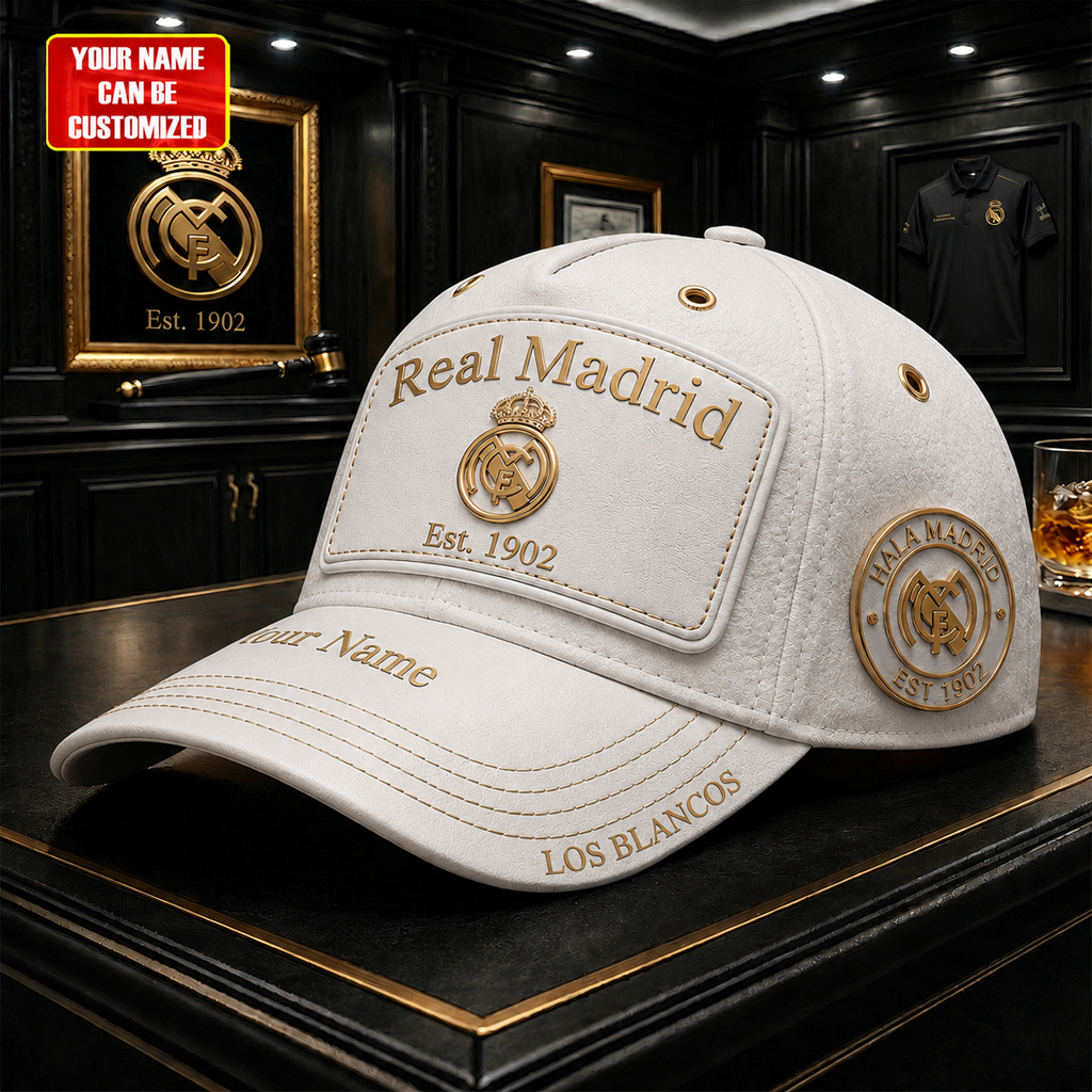 Personalized Real FC Leather Vintage Classic Cap