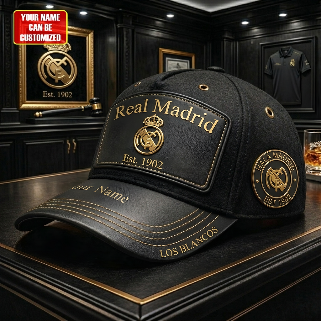 Personalized Real FC Leather Vintage Classic Cap