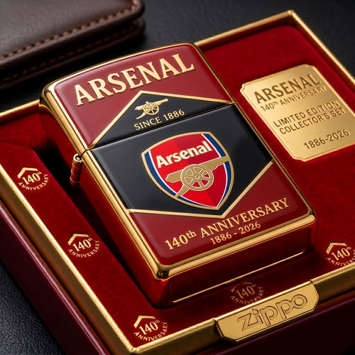Arsenal 140th Anniversary Edition Elegant Zippo Lighter (1886-2026)