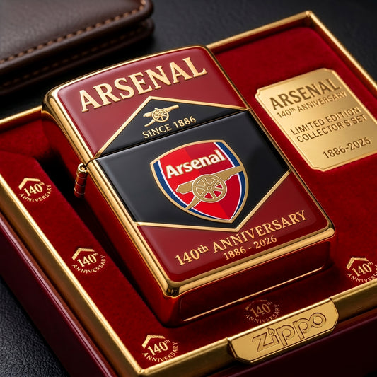 Arsenal 140th Anniversary Edition Elegant Zippo Lighter (1886-2026)