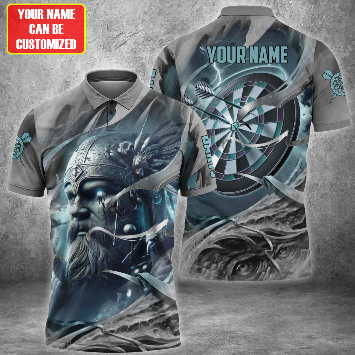 Personalized Name Vikings Odin Darts All Over Printed Unisex Shirt Q070503