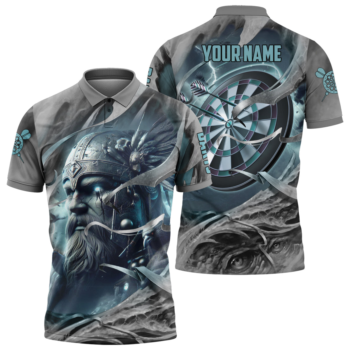 Personalized Name Vikings Odin Darts All Over Printed Unisex Shirt Q070503