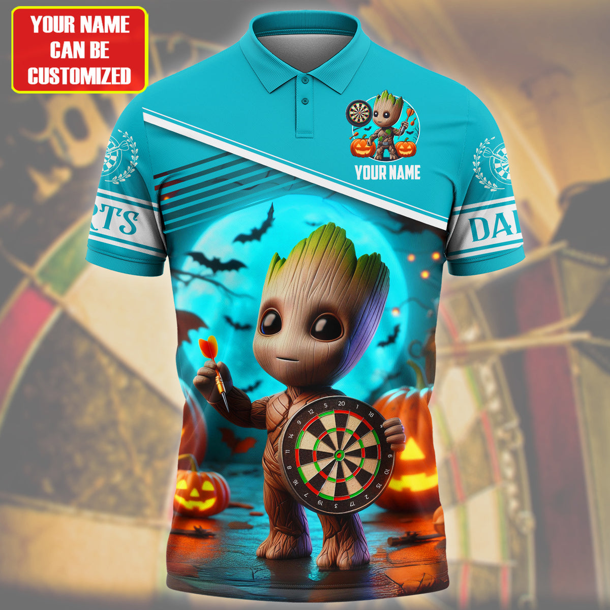 Personalized Name Gr Darts Halloween Q2 All Over Printed Unisex Shirt Q070802