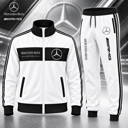 Personalized Merc AMG EST 1926 Zipper Stand Collar Jacket & Sweatpants