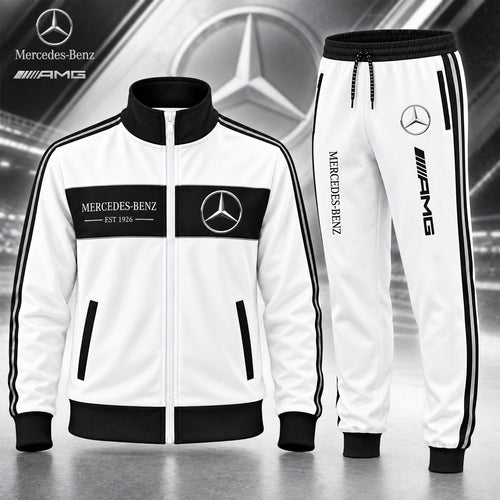 Personalized Merc AMG EST 1926 Zipper Stand Collar Jacket & Sweatpants