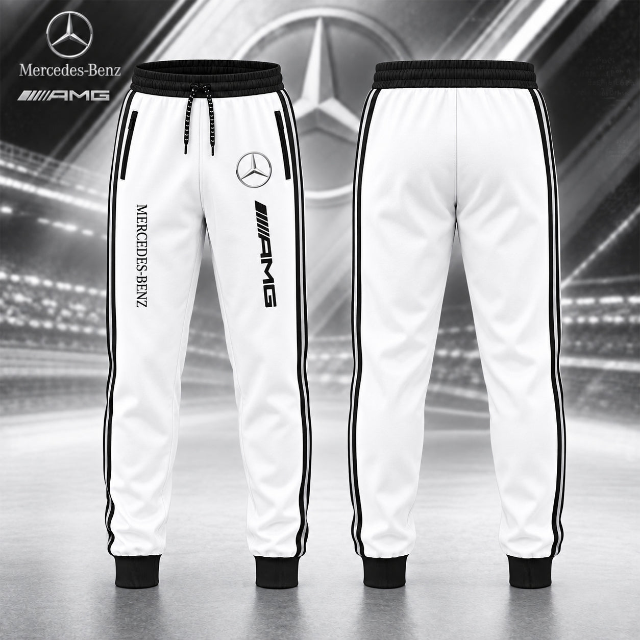 Personalized Merc AMG EST 1926 Zipper Stand Collar Jacket & Sweatpants