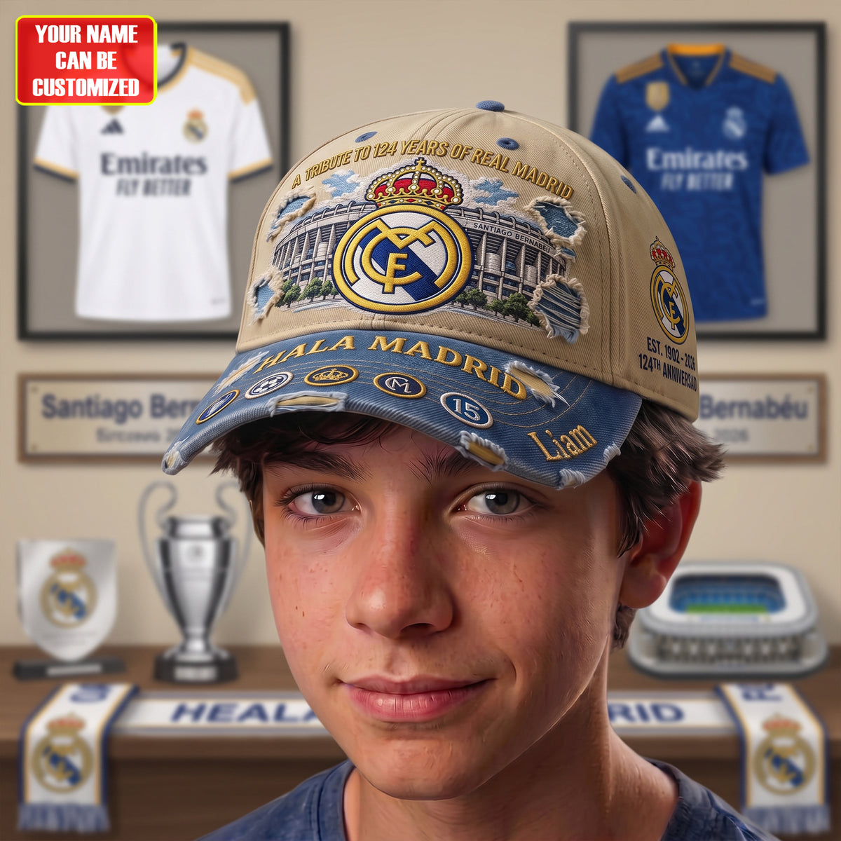 Real FC Celebrate 124 Years Of Legend - Personalized Classic Cap, Gift For Real Fans