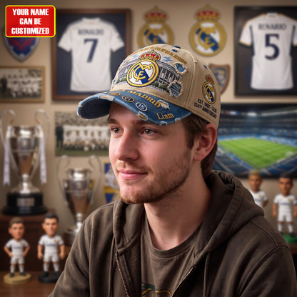 Real FC Celebrate 124 Years Of Legend - Personalized Classic Cap, Gift For Real Fans