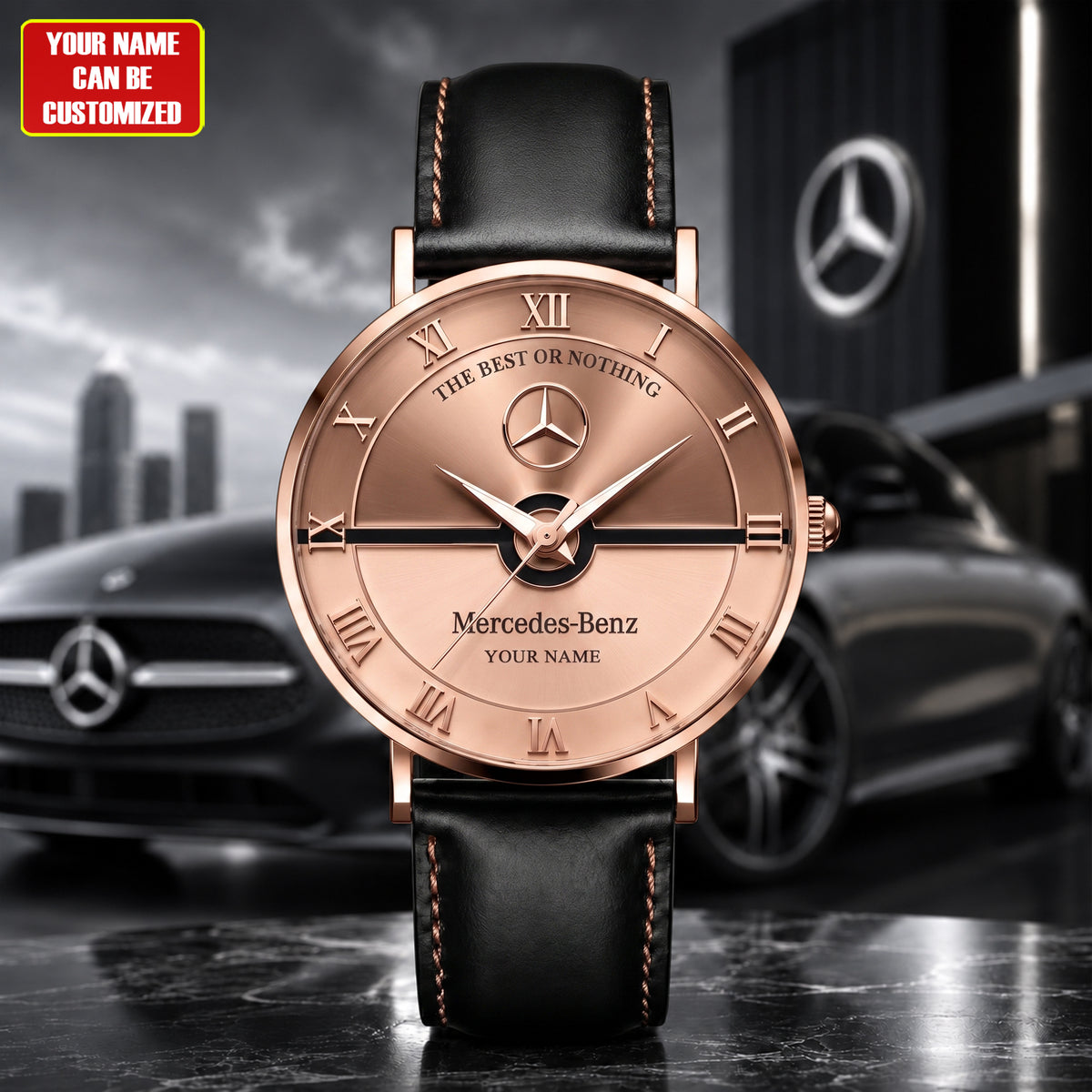 Personalized Merc Royal Heritage Leather Watch