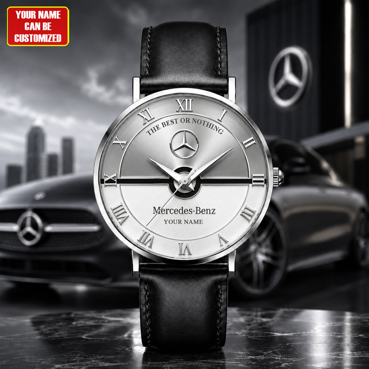 Personalized Merc Royal Heritage Leather Watch