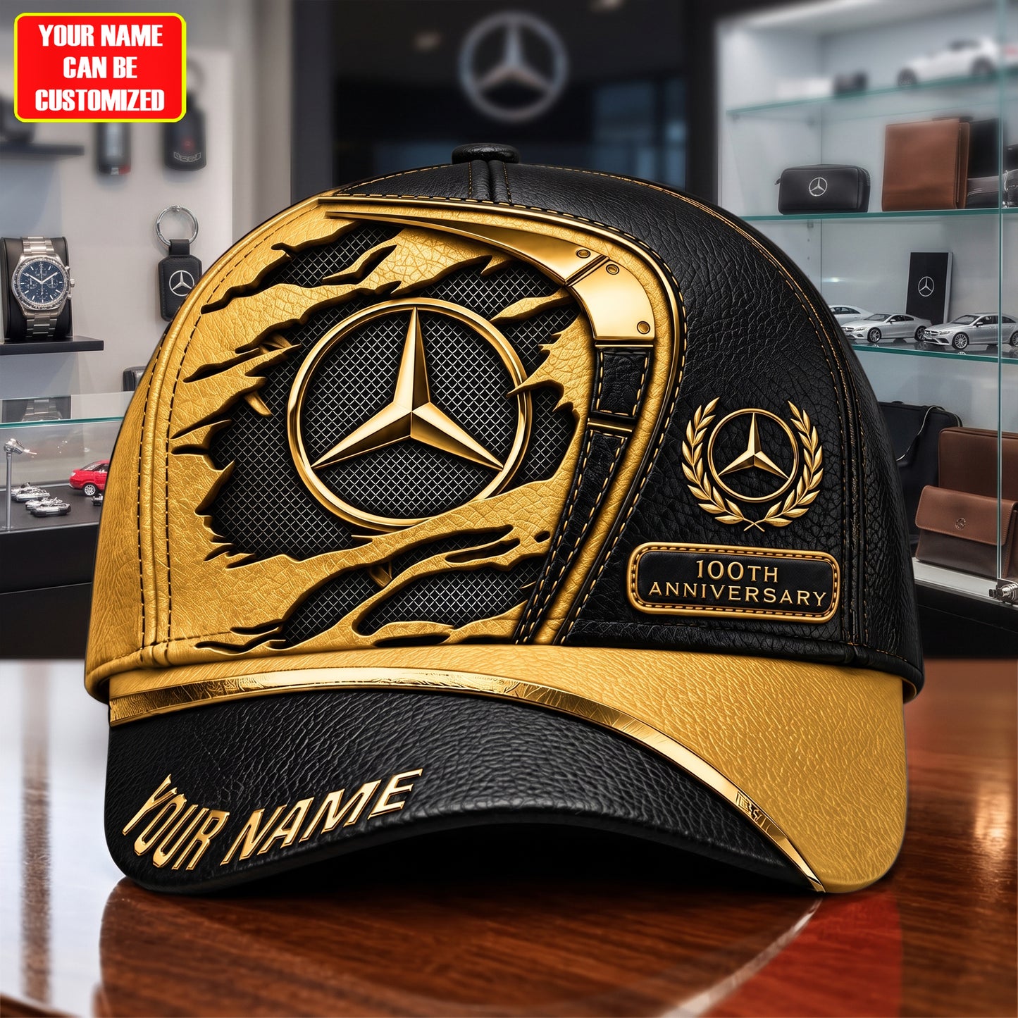 Personalized Merc Leather 100th Anniversary Classic Cap (1926-2026)