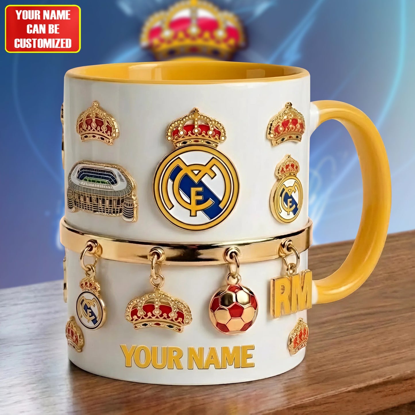 Personalized Real CF Accent Mug , Cream Mug Gifts , Holiday Gifts