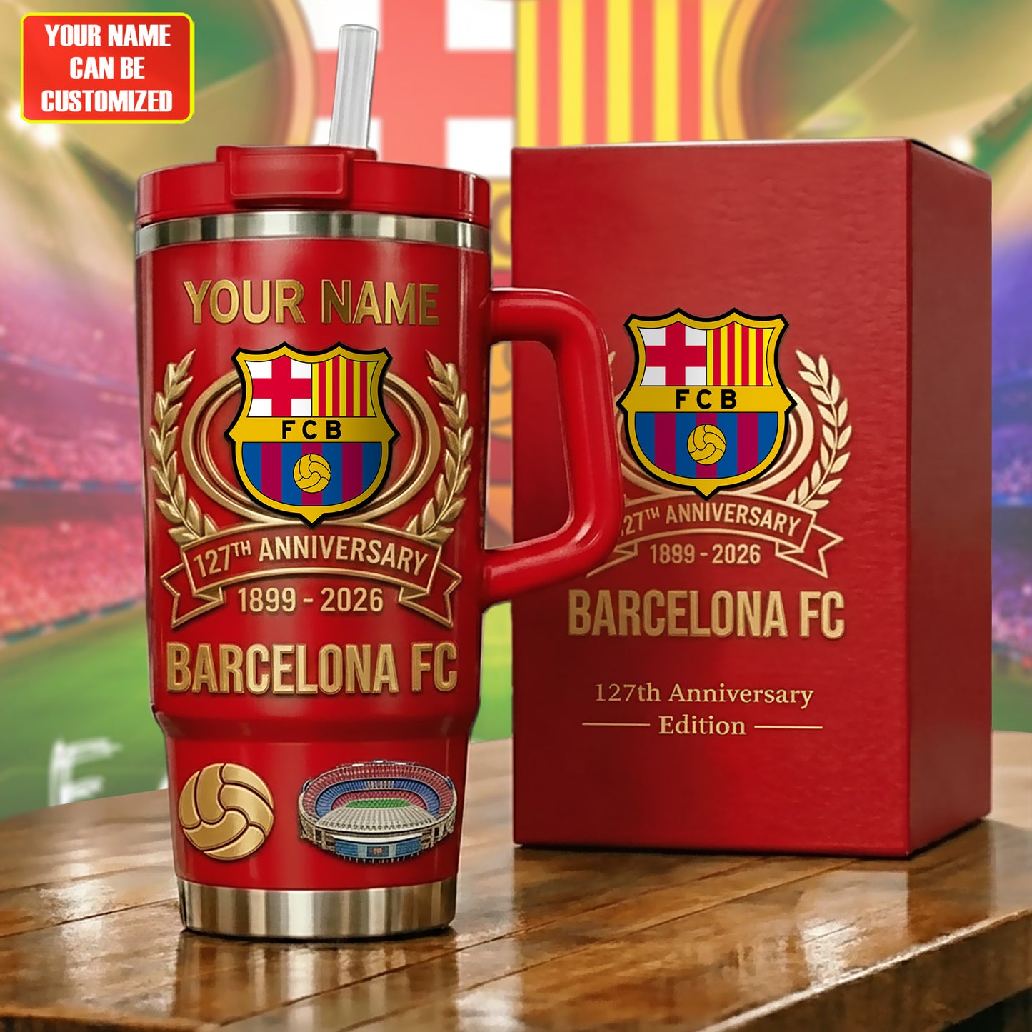 Personalied Barca FC 127th Anniversary Insulated Tumbler 30oz 40oz