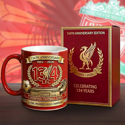 LVP 134 Years Anniversary Accent Mug , Cream Mug Gifts , Holiday Gifts