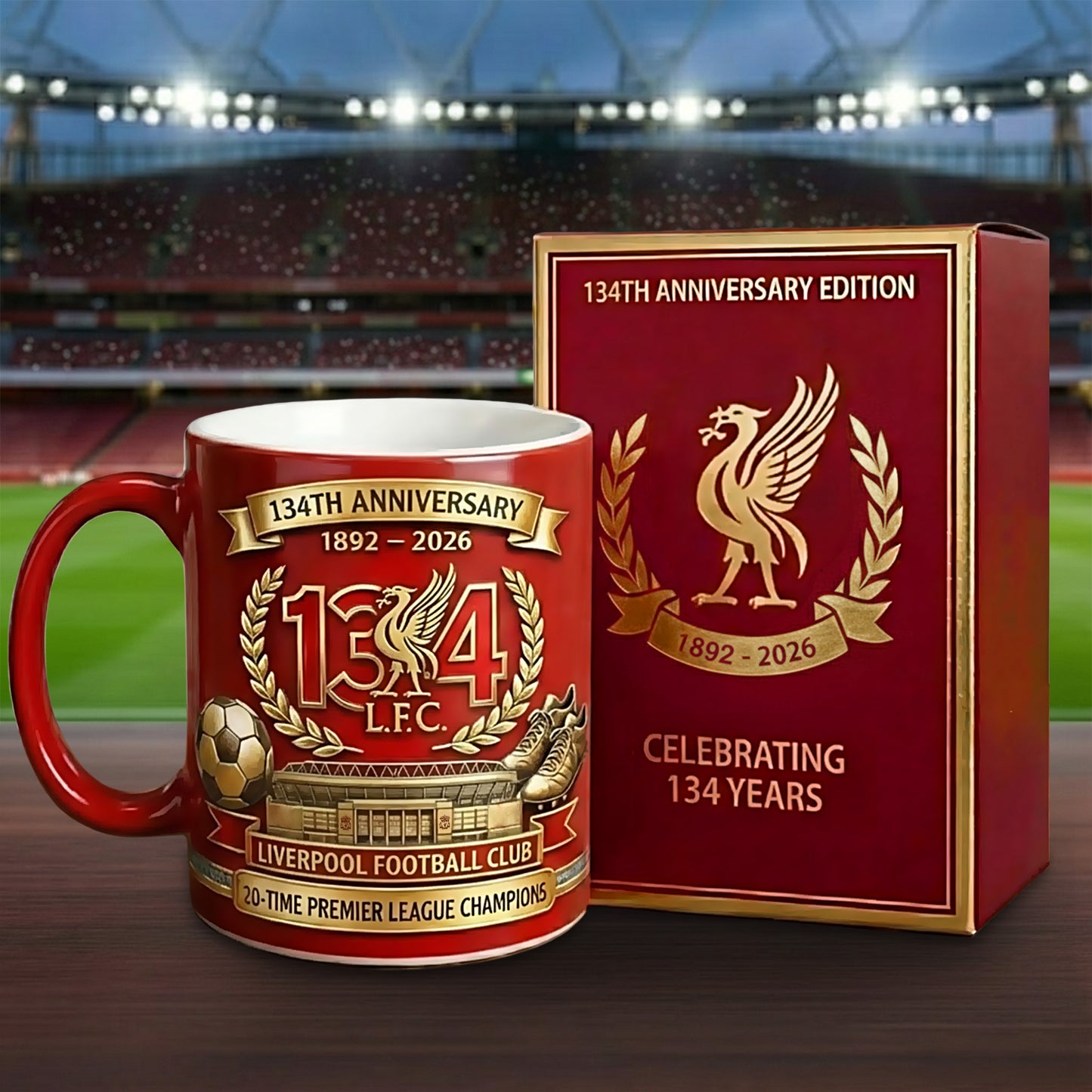 LVP 134 Years Anniversary Accent Mug , Cream Mug Gifts , Holiday Gifts