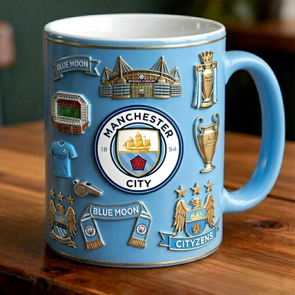 Man City Accent Mug , Cream Mug Gifts , Holiday Gifts V2