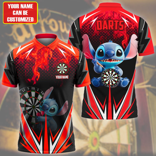 Personalized Name St Darts Fire Red Version All Over Printed Unisex Shirt Q080303