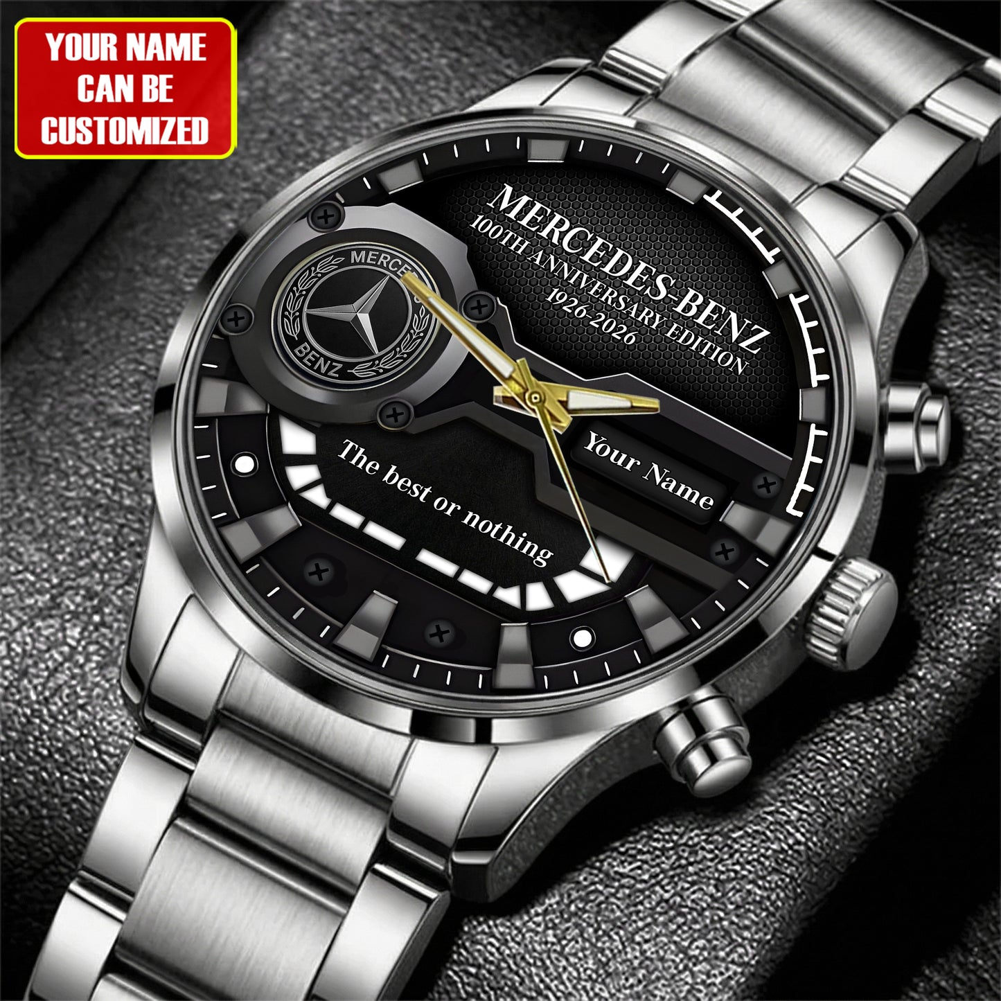 Merc 100th Anniversary Edition Luxury Stainless Steel Watch (1926-2026)