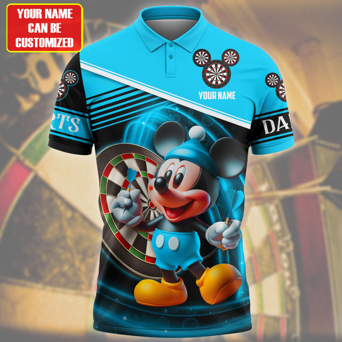 Personalized Name Mk Darts Q5 Teal Version All Over Printed Unisex Shirt Q080403