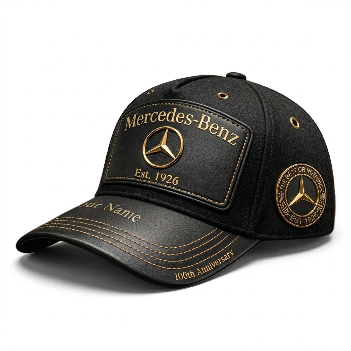 Personalized Merc Leather Vintage 100th Anniversary Classic Cap (1926-2026)