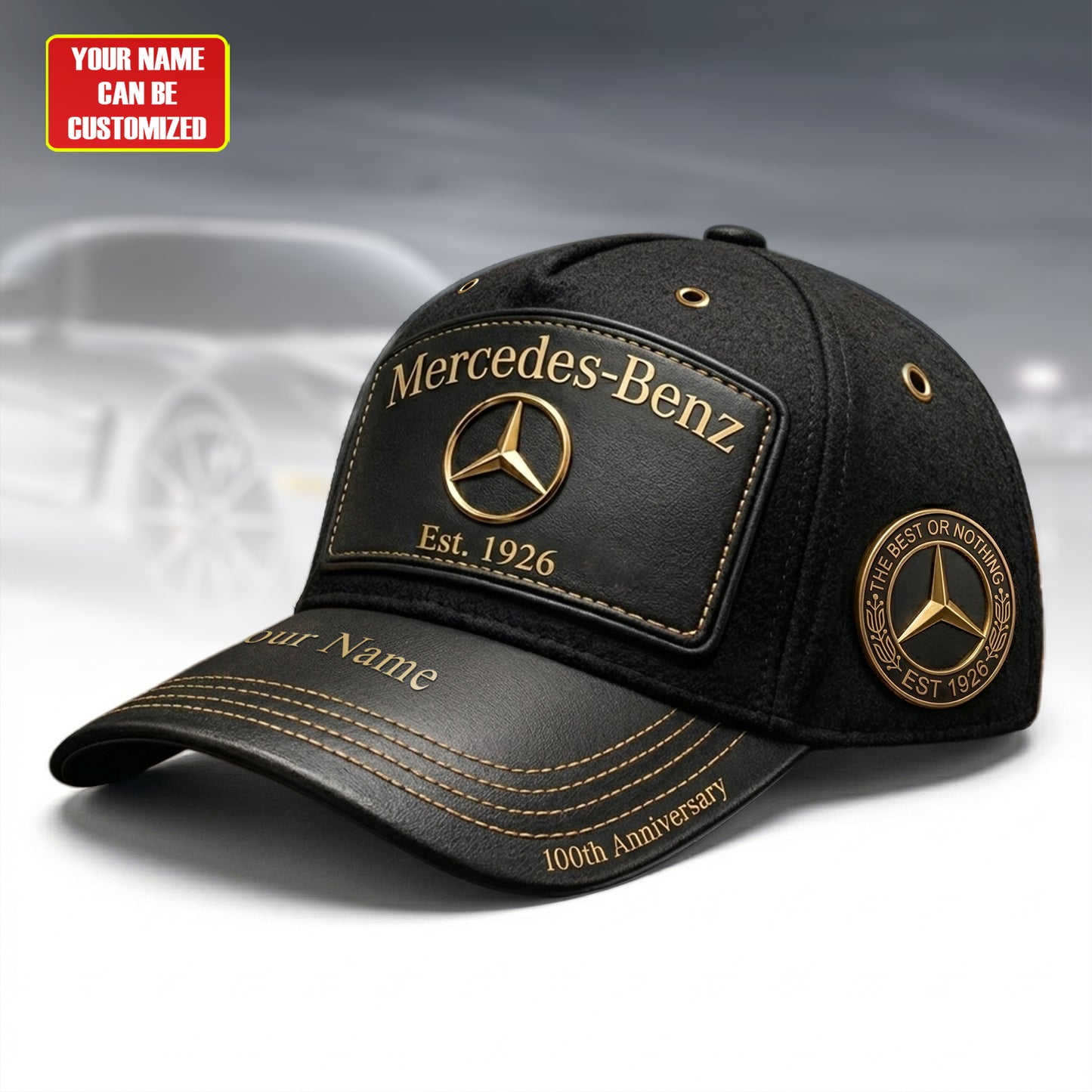 Personalized Merc Leather Vintage 100th Anniversary Classic Cap (1926-2026)