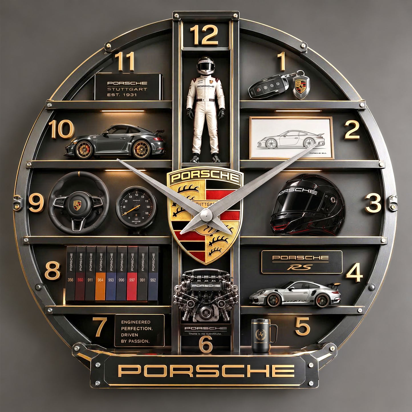 Pors Home Decorative 3D Visual Effect Acrylic Wall Clock V2