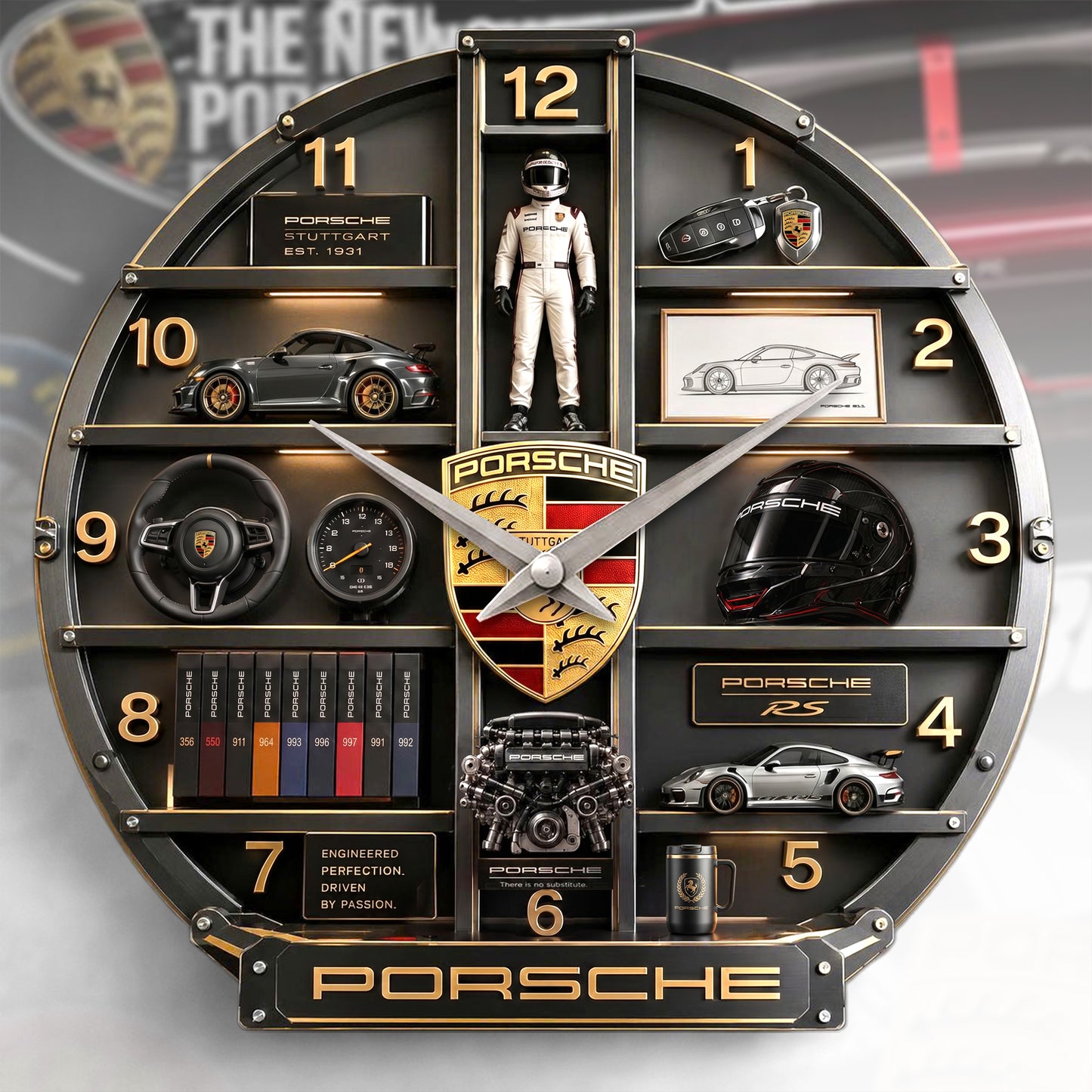 Pors Home Decorative 3D Visual Effect Acrylic Wall Clock V2