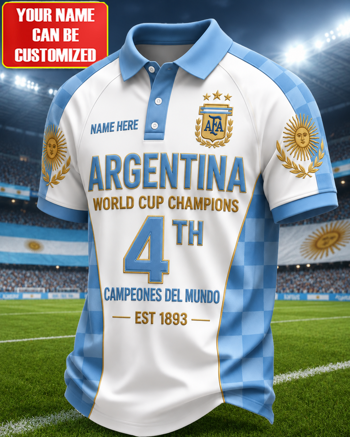 Personalized Argentina WC Sport 3D Full Printing Set ,Shirt , Hoodie , Short , Polo ,hawaii V3