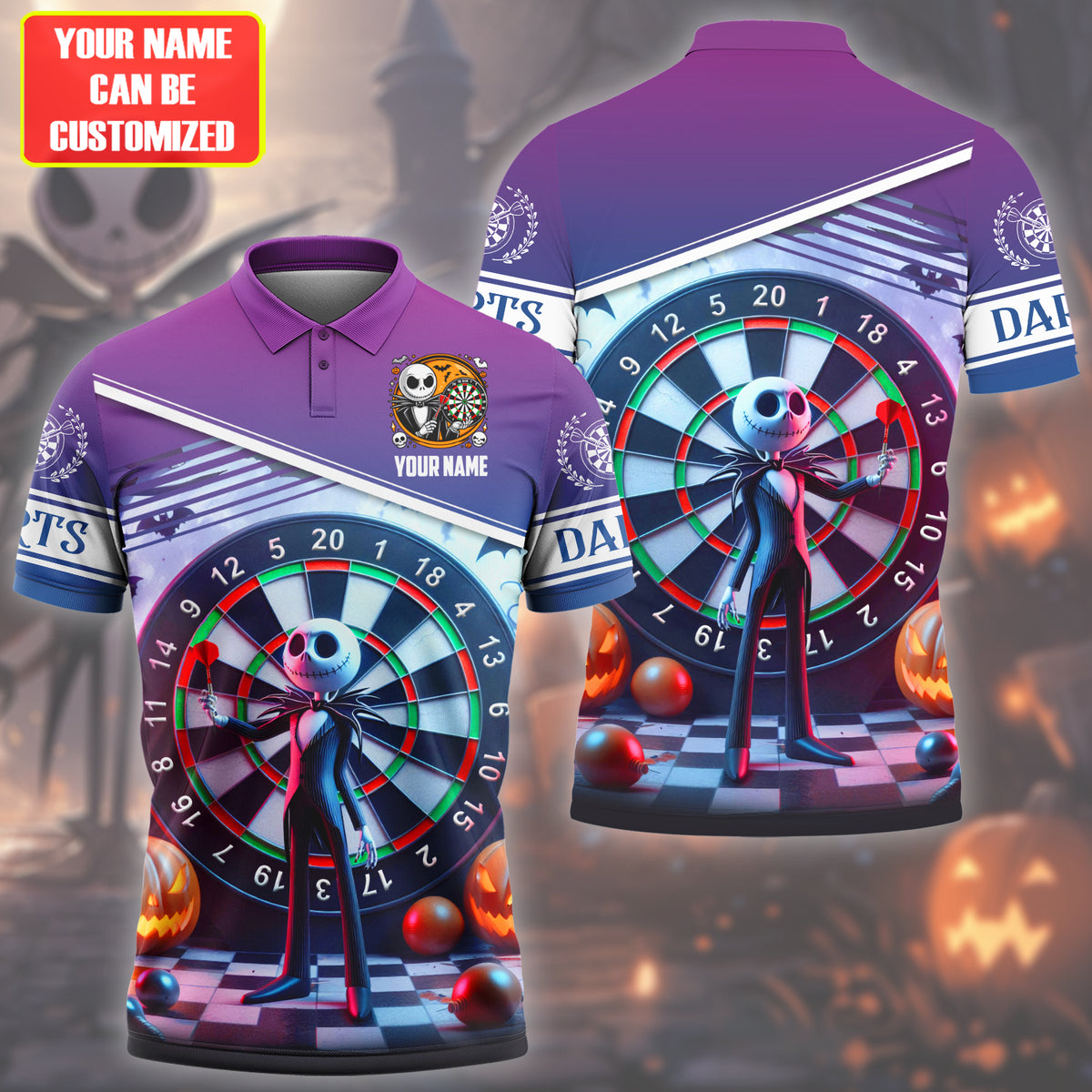 Personalized Name Js Darts Halloween All Over Printed Unisex Shirt Q080805