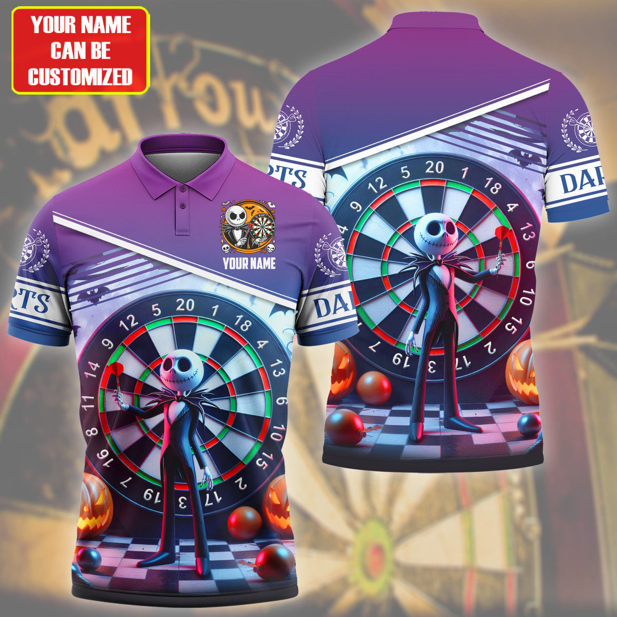 Personalized Name Js Darts Halloween All Over Printed Unisex Shirt Q080805