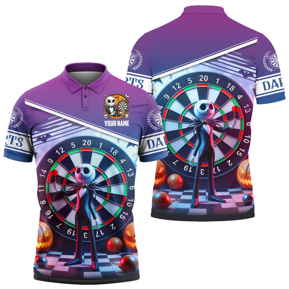 Personalized Name Js Darts Halloween All Over Printed Unisex Shirt Q080805
