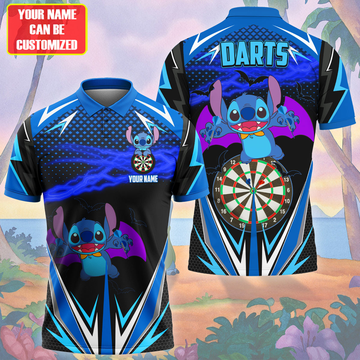 Personalized Name St Darts Halloween Q2 All Over Printed Unisex Shirt Q080806