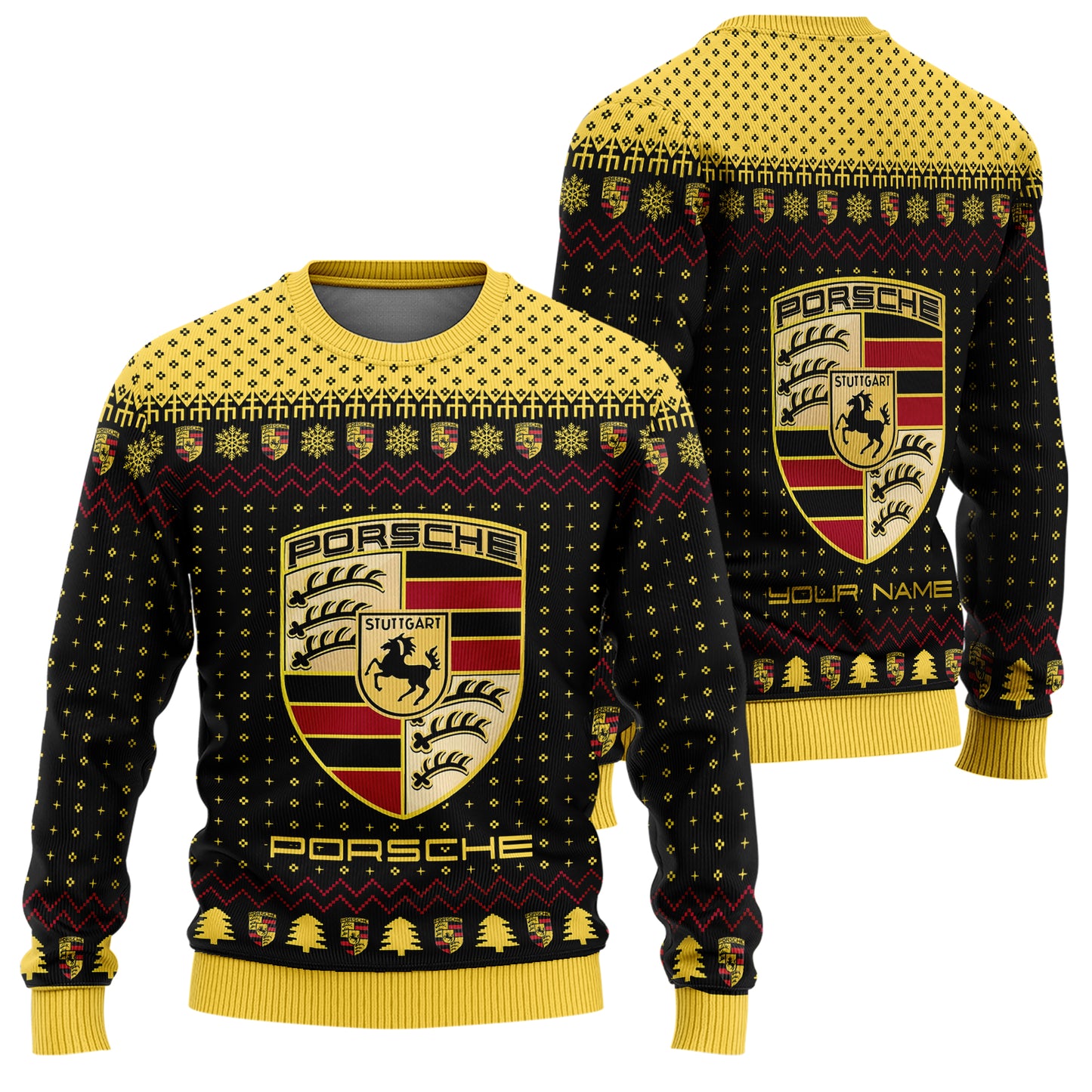 Personalized Pors Q2 Ugly Christmas Sweater , Unisex Wool Sweater