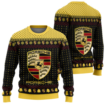 Personalized Pors Q2 Ugly Christmas Sweater , Unisex Wool Sweater