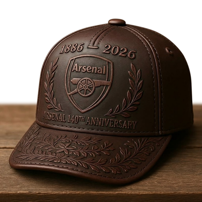 Arsenal 140th Anniversary Leather Vintage Classic Cap