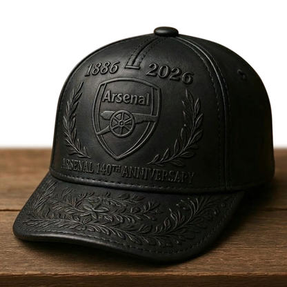 Arsenal 140th Anniversary Leather Vintage Classic Cap