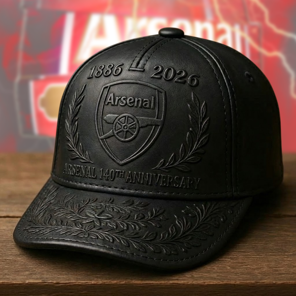 Arsenal 140th Anniversary Leather Vintage Classic Cap