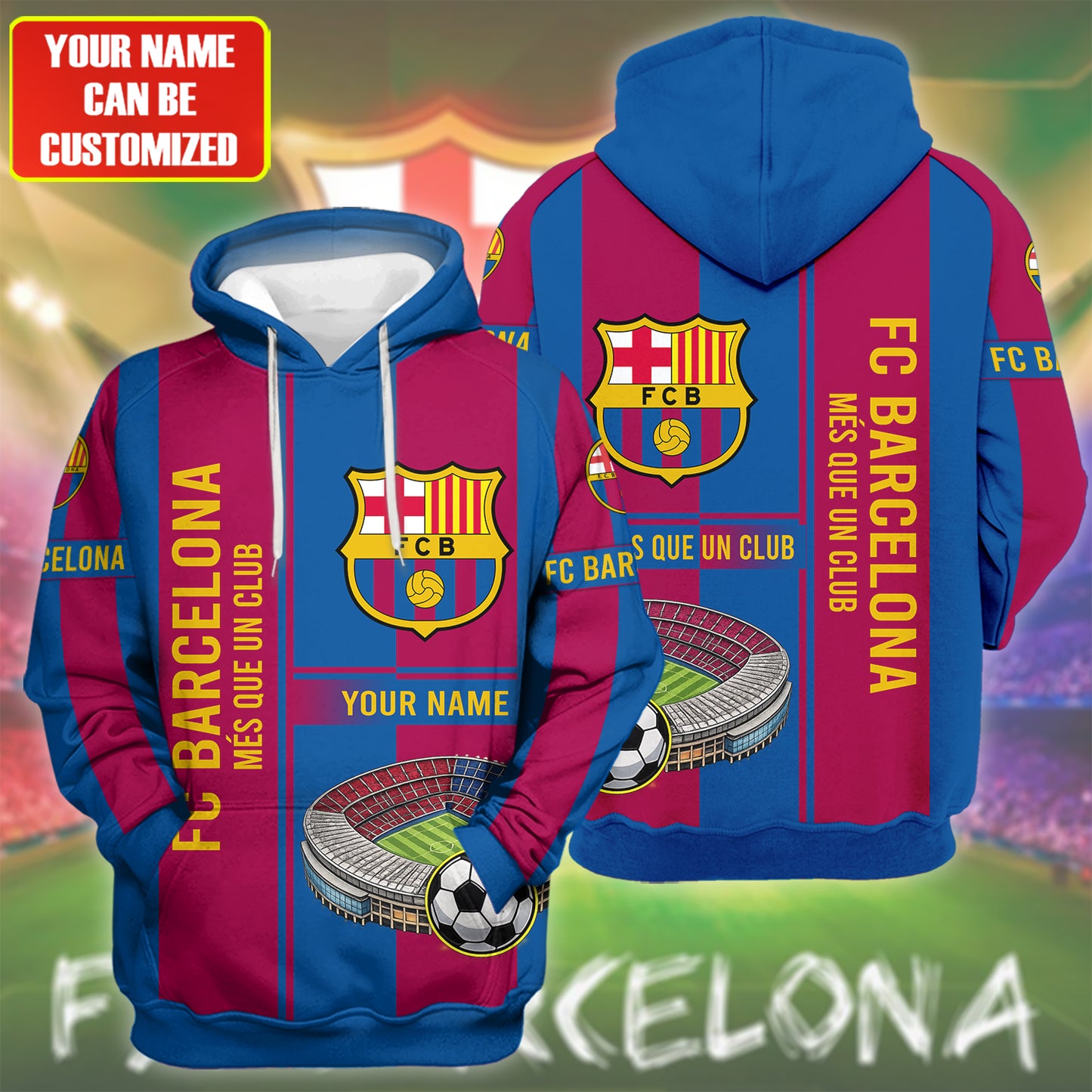 Personalized Barca Football Stadium Shirt , Set , Zipper Polo, Hoodie , Short , Polo , hawaii