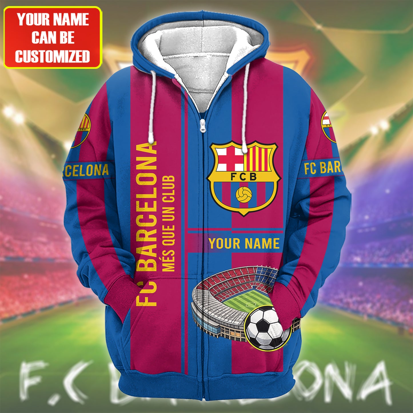 Personalized Barca Football Stadium Shirt , Set , Zipper Polo, Hoodie , Short , Polo , hawaii