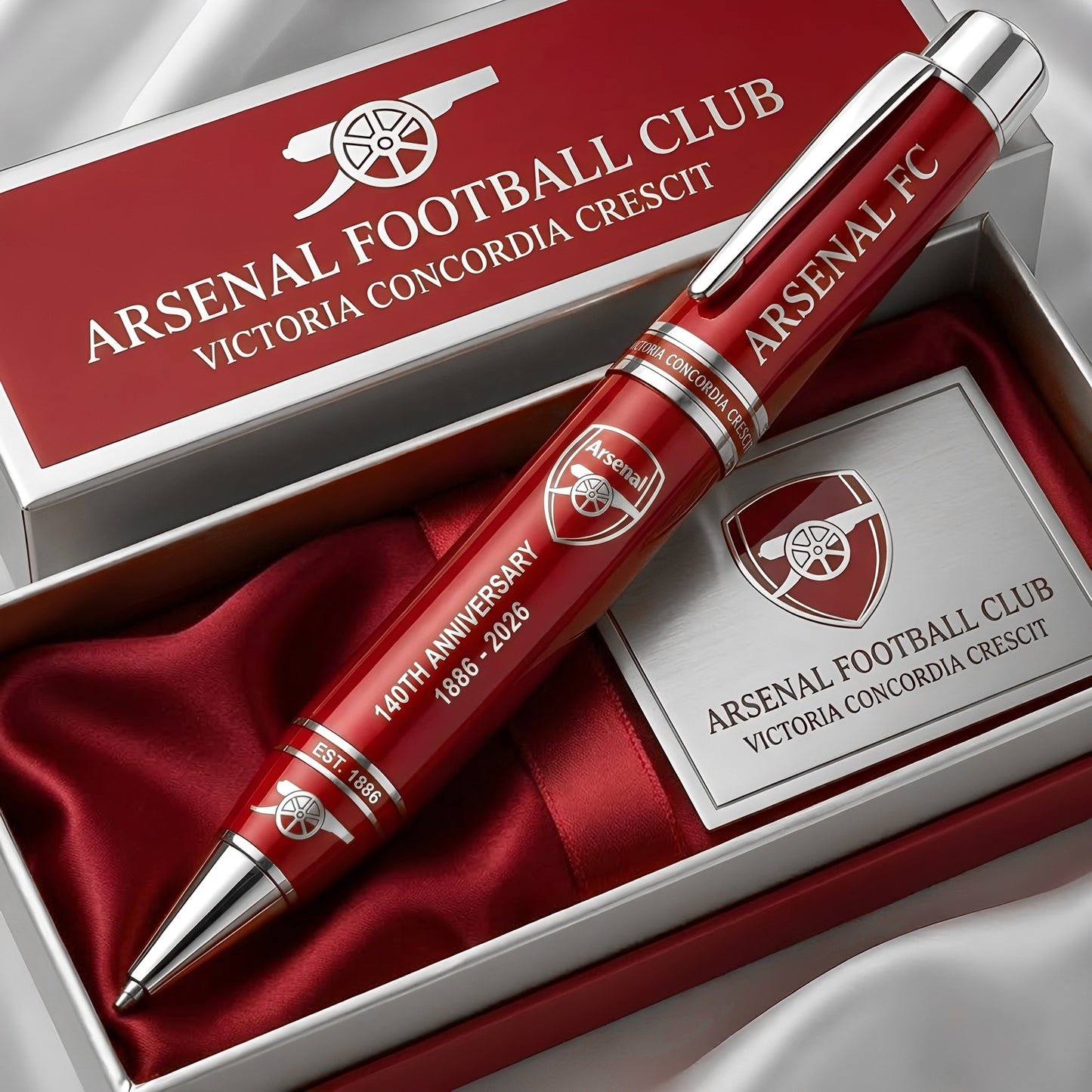 Arsenal FC 140th Anniversary Edition Ballpoint Pen Est 1886 (1886- 2026)